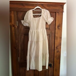 Midi Gingham Dress